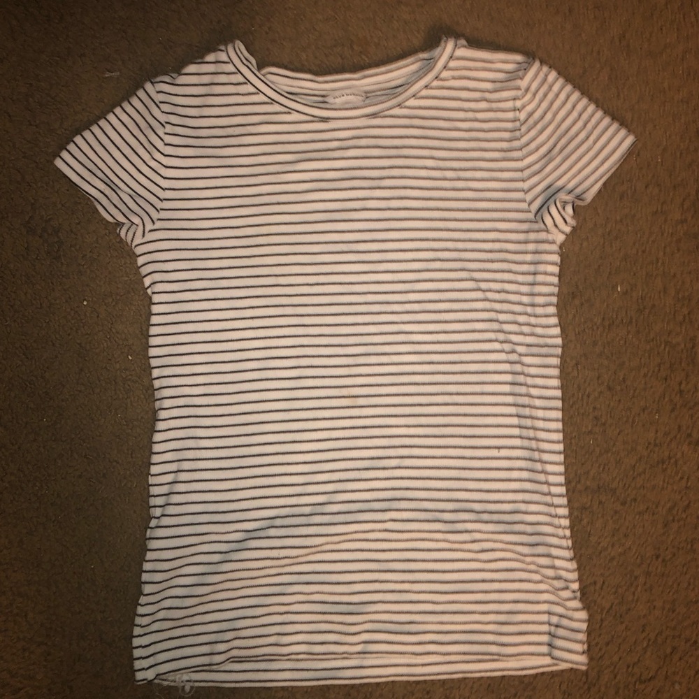 White shirt with black strips
